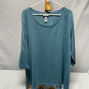 Catherines Teal Long Sleeve Top